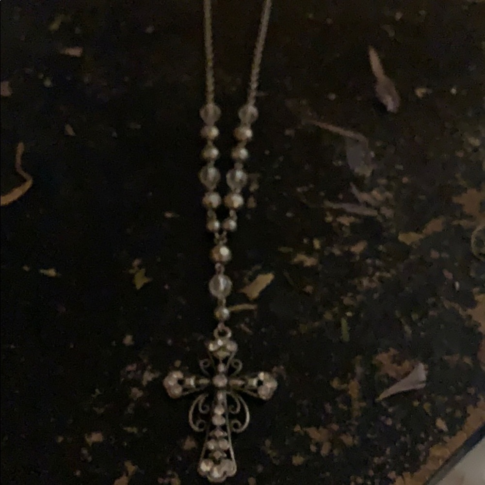 Sterling silver cross necklace